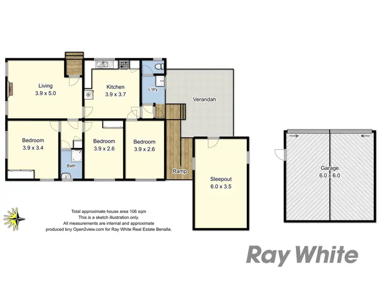 Floorplan of Homely house listing, 54 Roe Street, Benalla VIC 3672