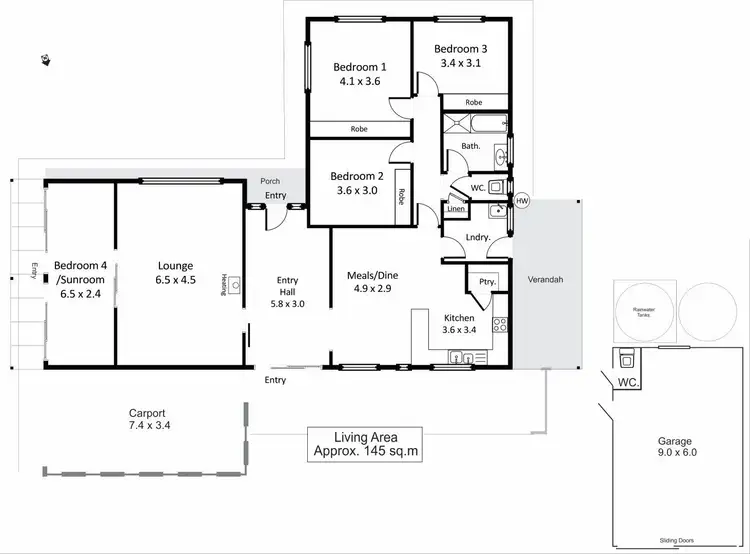 Floorplan of Homely house listing, 233 Distillery Road, Monash SA 5342