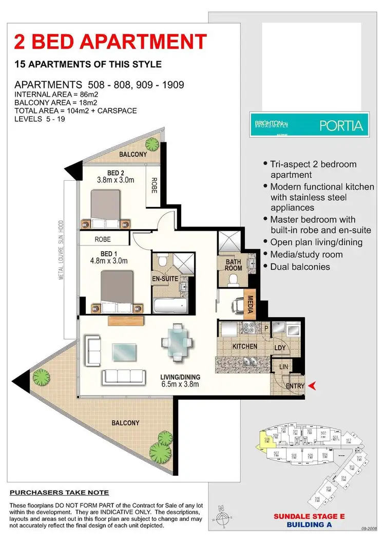 Floorplan of Homely apartment listing, 2 Aqua Street, Southport QLD 4215