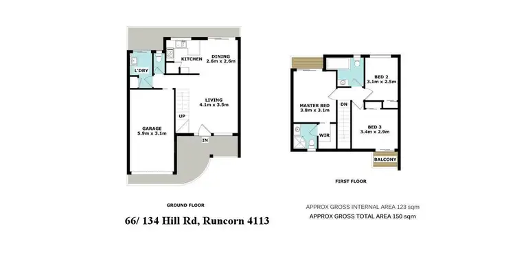 Floorplan of Homely townhouse listing, 66/134 Hill Road, Runcorn QLD 4113