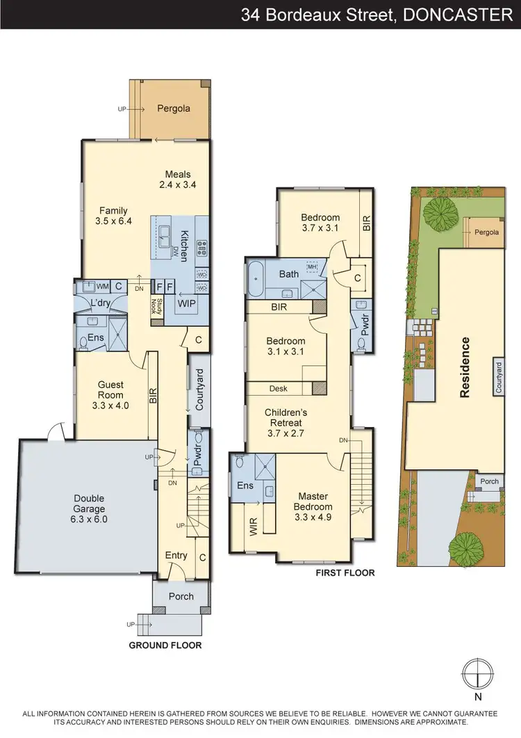 Floorplan of Homely townhouse listing, 34 Bordeaux Street, Doncaster VIC 3108