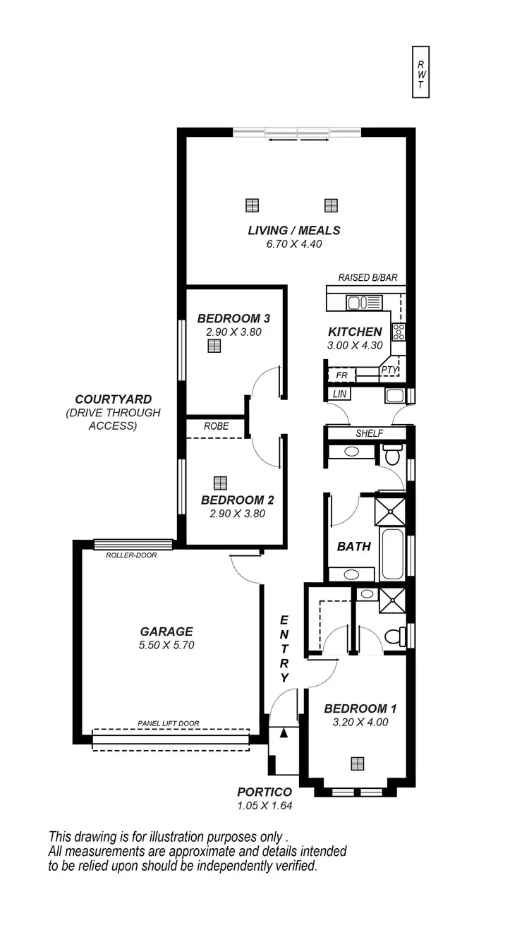 Floorplan of Homely house listing, 1B Eastick Court, Campbelltown SA 5074