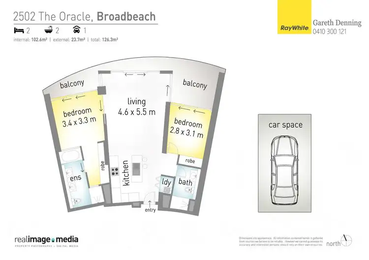 Floorplan of Homely unit listing, 12502 ' The Oracle' 1 Oracle Boulevard, Broadbeach QLD 4218