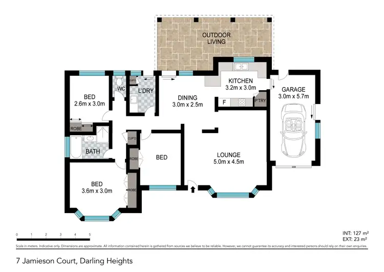 Floorplan of Homely house listing, 7 Jamieson Court, Darling Heights QLD 4350