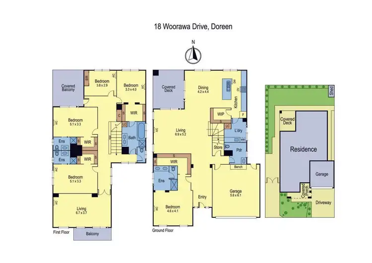 Floorplan of Homely house listing, 18 WOORAWA Drive, Doreen VIC 3754
