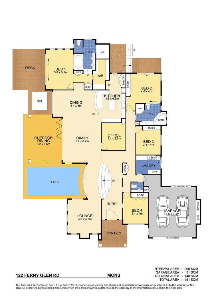 Floorplan of Homely house listing, 122 Ferny Glen Road, Mons QLD 4556