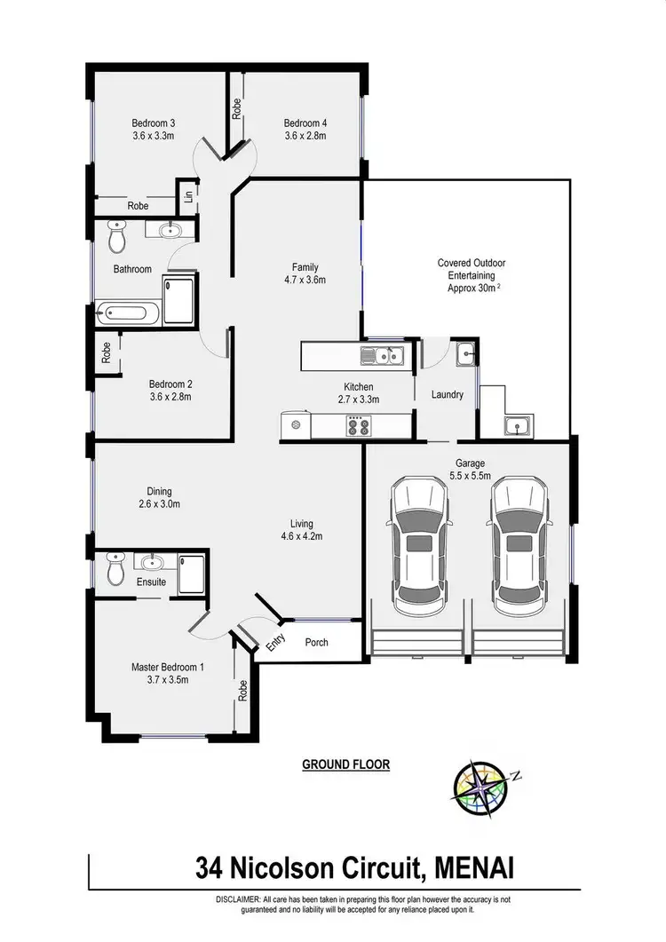Floorplan of Homely house listing, 34 Nicolson Circuit, Menai NSW 2234