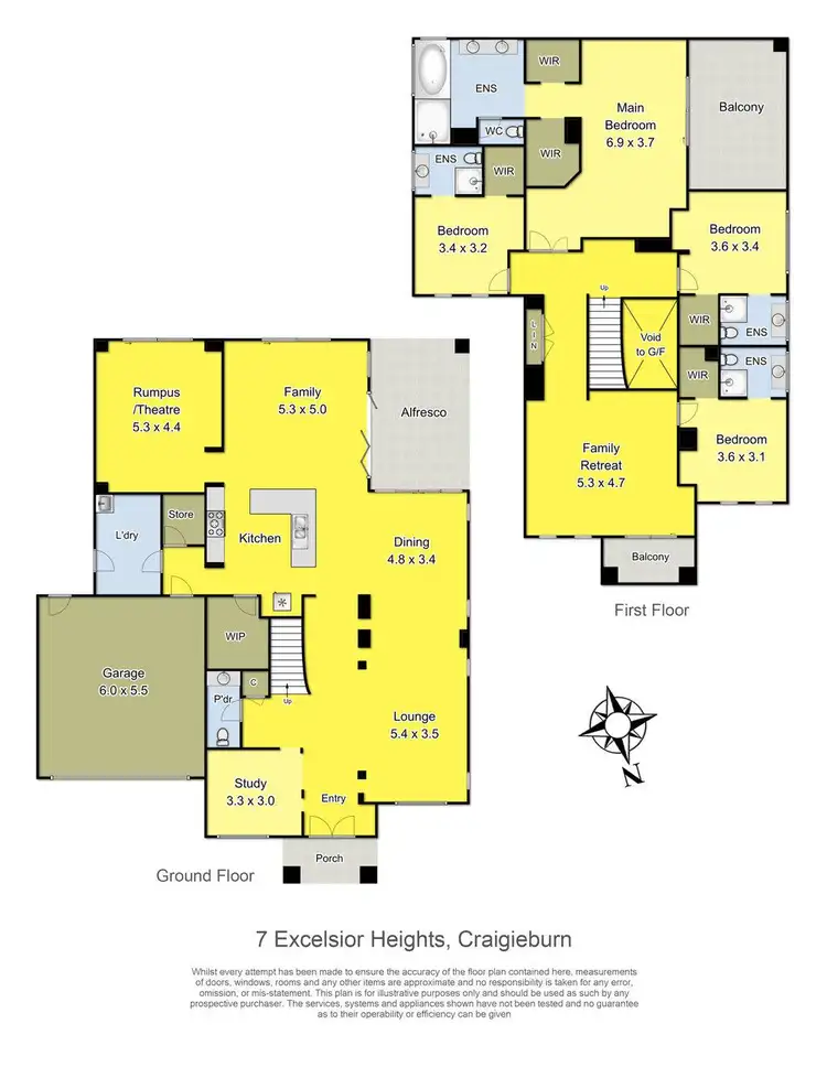 Floorplan of Homely house listing, 7 Excelsior Heights, Craigieburn VIC 3064