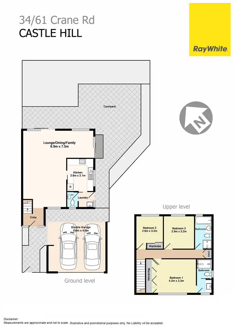Floorplan of Homely townhouse listing, 34/61 Crane Road, Castle Hill NSW 2154