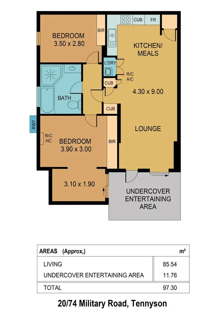 Floorplan of Homely house listing, 20/74 Military Road, Tennyson SA 5022
