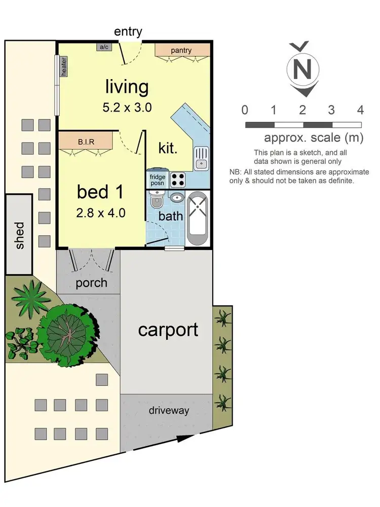 Floorplan of Homely unit listing, 1/44 Evan Street, Parkdale VIC 3195