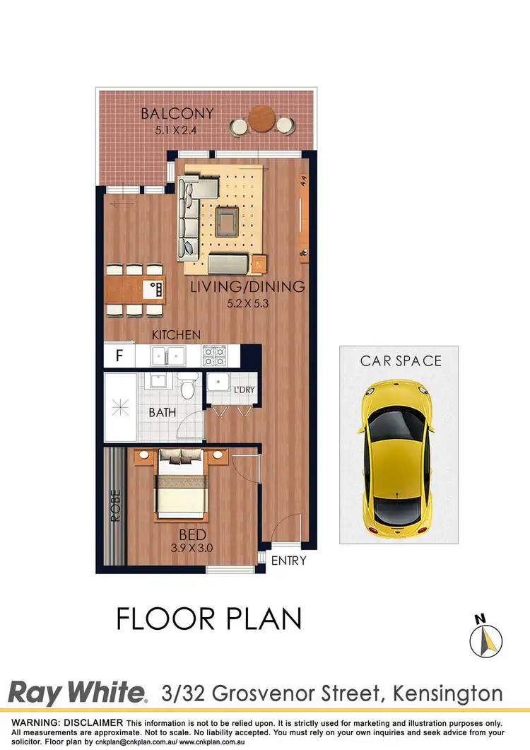 Floorplan of Homely apartment listing, 3/32-34 Grosvenor Street, Kensington NSW 2033