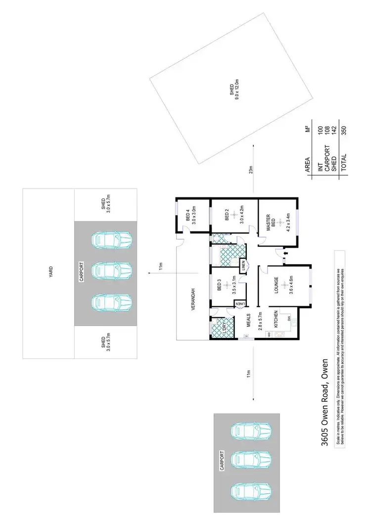 Floorplan of Homely house listing, 3605 Owen Road, Owen SA 5460
