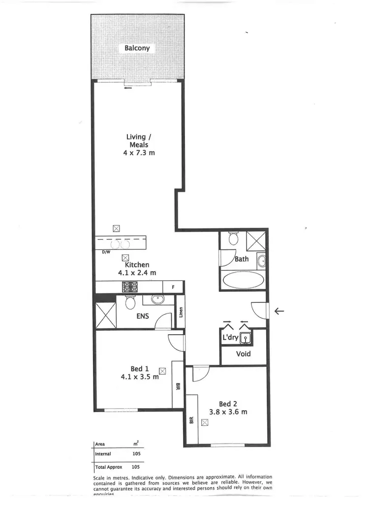 Floorplan of Homely apartment listing, 616 2-6 Pilla Avenue, New Port SA 5015