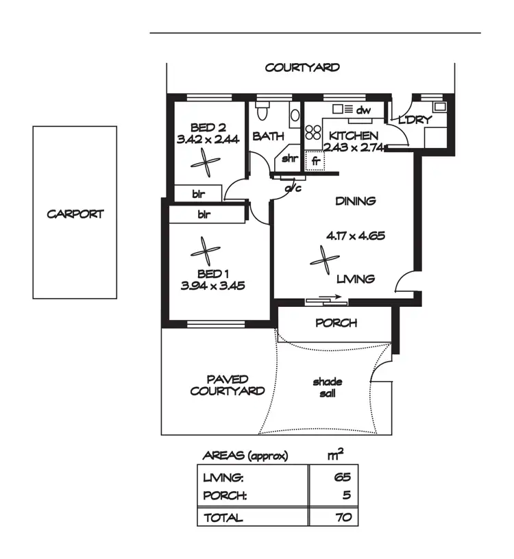 Floorplan of Homely unit listing, 9/7-9 L'Estrange Street, Glenside SA 5065