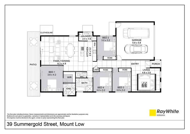 Floorplan of Homely house listing, 39 Summergold Street, Mount Low QLD 4818