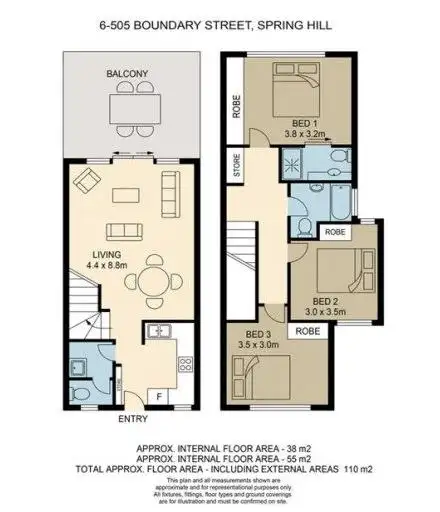 Floorplan of Homely apartment listing, 6/505 BOUNDARY Street, Spring Hill QLD 4000