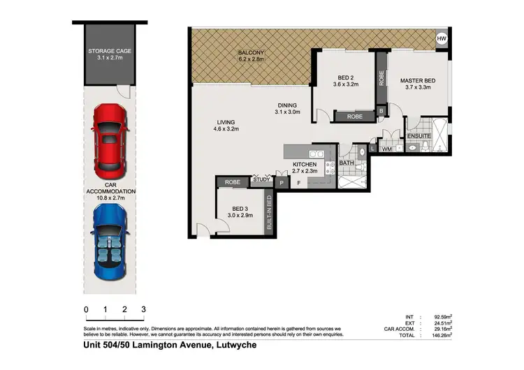 Floorplan of Homely unit listing, 504/50 Lamington Avenue, Lutwyche QLD 4030