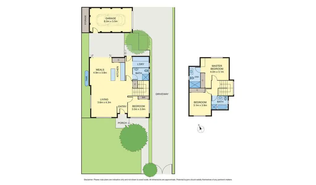 Floorplan of Homely townhouse listing, 1/7 Darlington Grove, Coburg VIC 3058