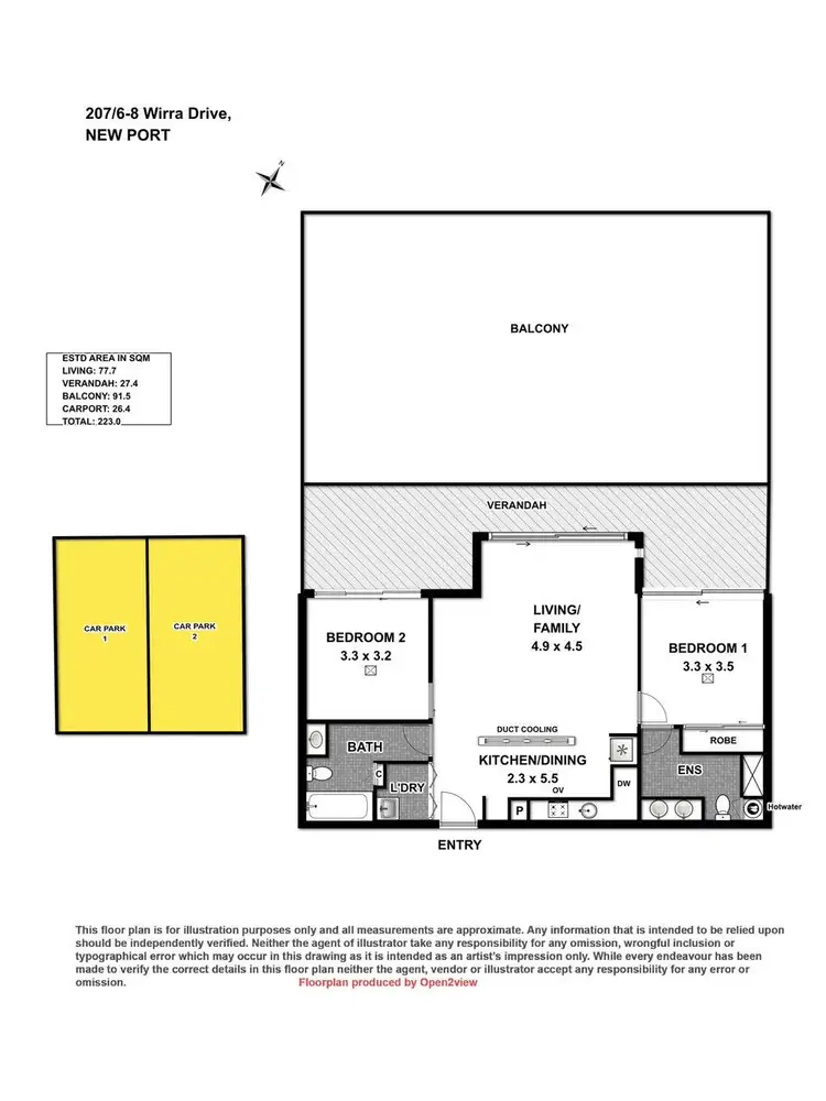 Floorplan of Homely house listing, 207/6-8 Wirra Drive, New Port SA 5015