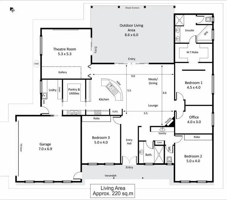 Floorplan of Homely house listing, 94 Moss Road, Monash SA 5342