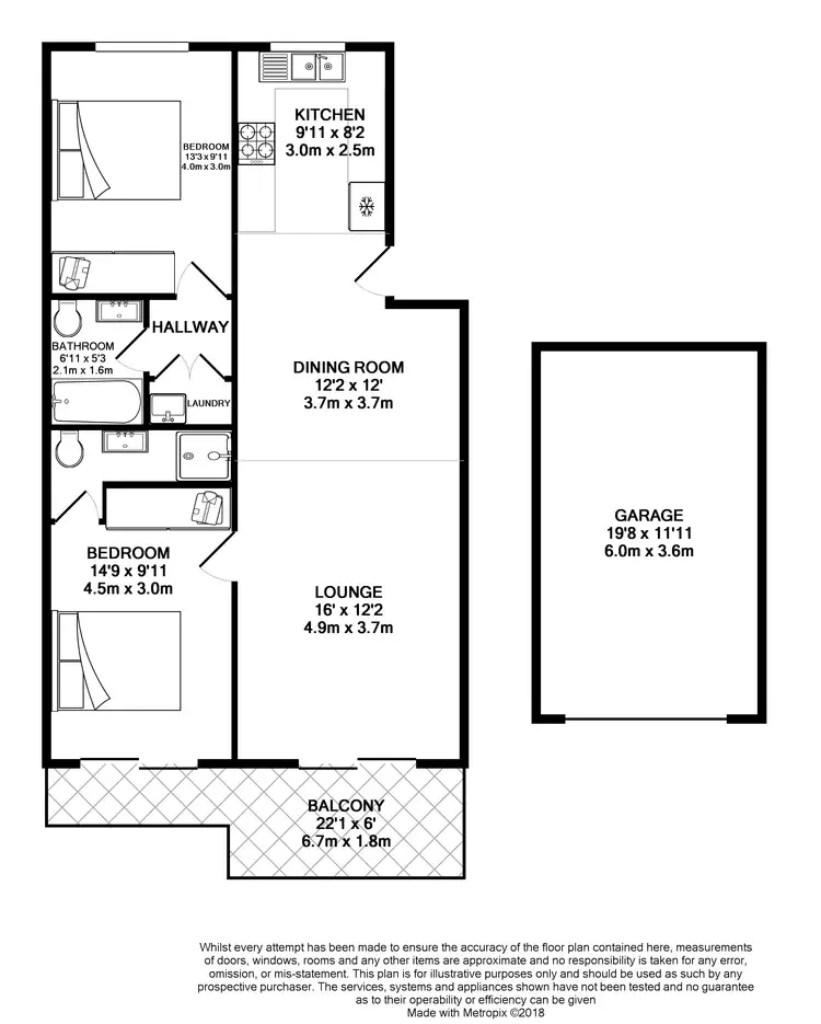 Floorplan of Homely unit listing, 32/195-199 William Street, Granville NSW 2142