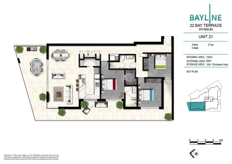 Floorplan of Homely apartment listing, 21/22 Bay Terrace, Wynnum QLD 4178