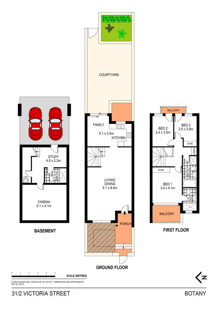 Floorplan of Homely townhouse listing, 31/2 Victoria Street, Botany NSW 2019