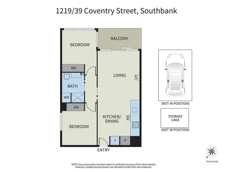 Floorplan of Homely apartment listing, 1219/39 Coventry Street, Southbank VIC 3006