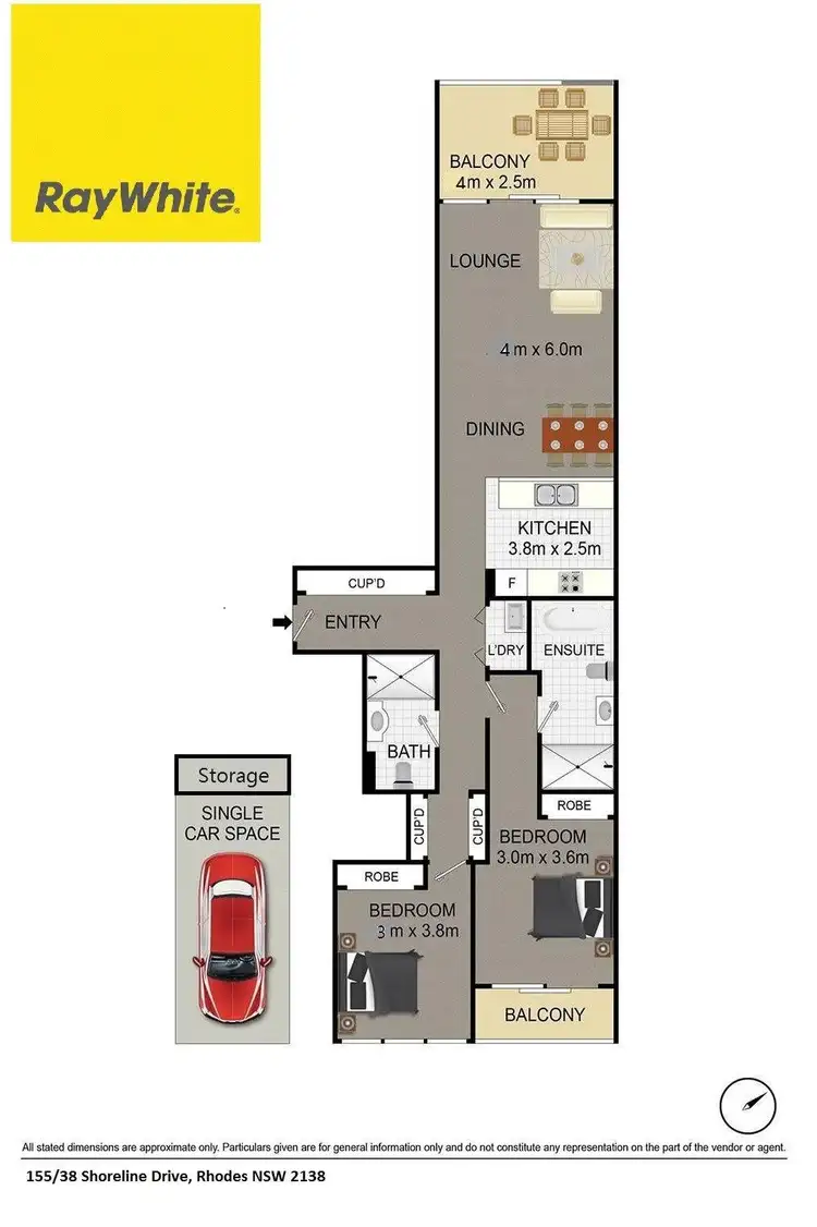 Floorplan of Homely apartment listing, 155/38 Shoreline Drive, Rhodes NSW 2138