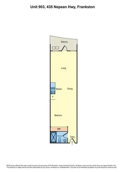 Floorplan of Homely apartment listing, 903/435 Nepean Highway, Frankston VIC 3199