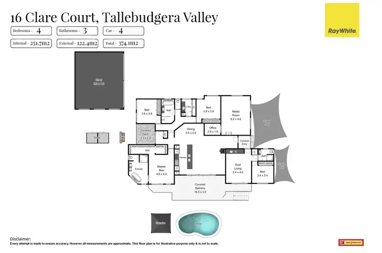 Floorplan of Homely house listing, 16 Clare Court, Tallebudgera Valley QLD 4228
