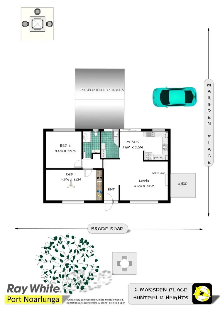 Floorplan of Homely house listing, 2 Marsden Place, Huntfield Heights SA 5163