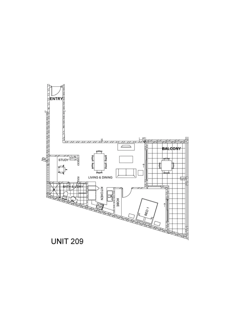 Floorplan of Homely apartment listing, 209/354 Church Street, Parramatta NSW 2150