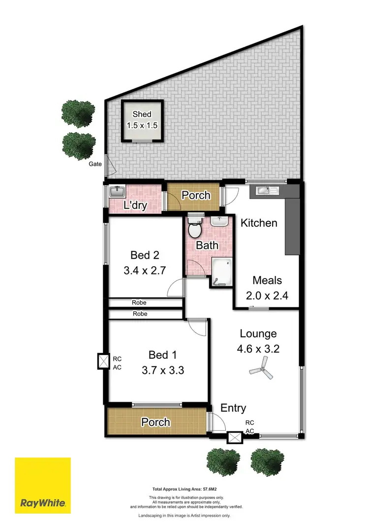 Floorplan of Homely unit listing, 3/66 Witton Road, Christies Beach SA 5165