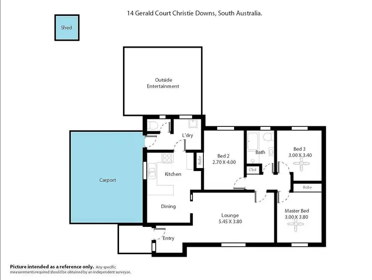 Floorplan of Homely house listing, 14 Gerald Court, Christie Downs SA 5164
