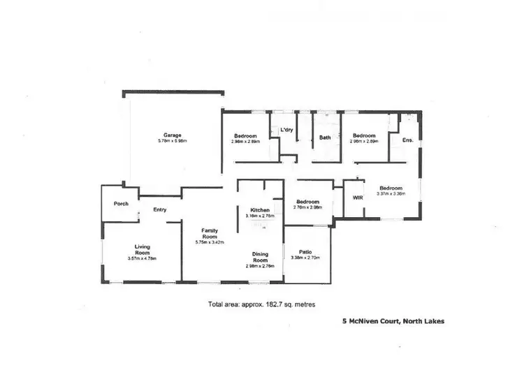 Floorplan of Homely house listing, 5 McNiven Court, North Lakes QLD 4509