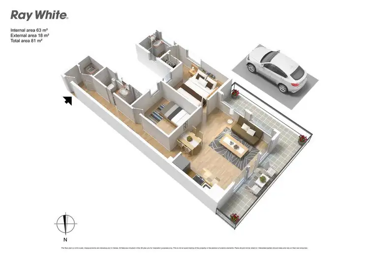Floorplan of Homely apartment listing, 202/6 Kokaribb Road, Carnegie VIC 3163
