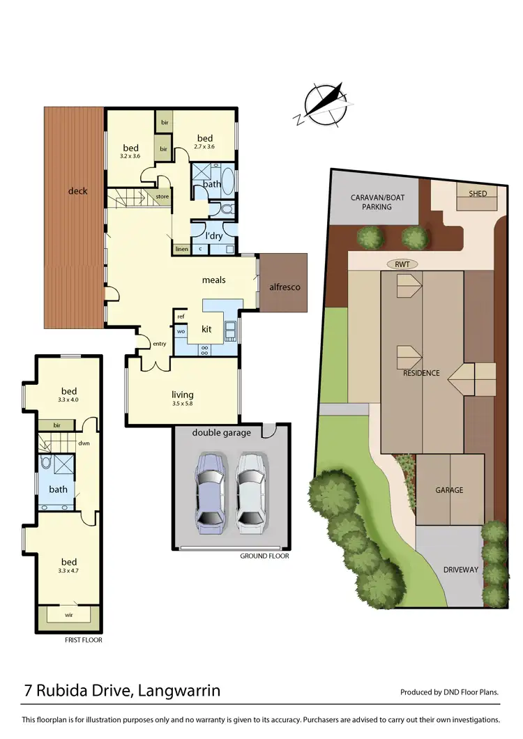 Floorplan of Homely house listing, 7 Rubida Drive, Langwarrin VIC 3910
