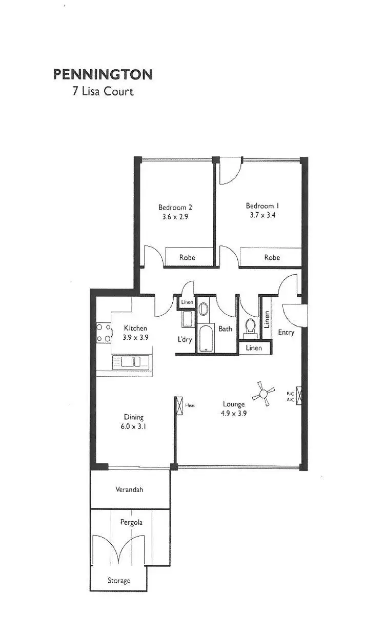 Floorplan of Homely house listing, 7 Lisa Court, Pennington SA 5013