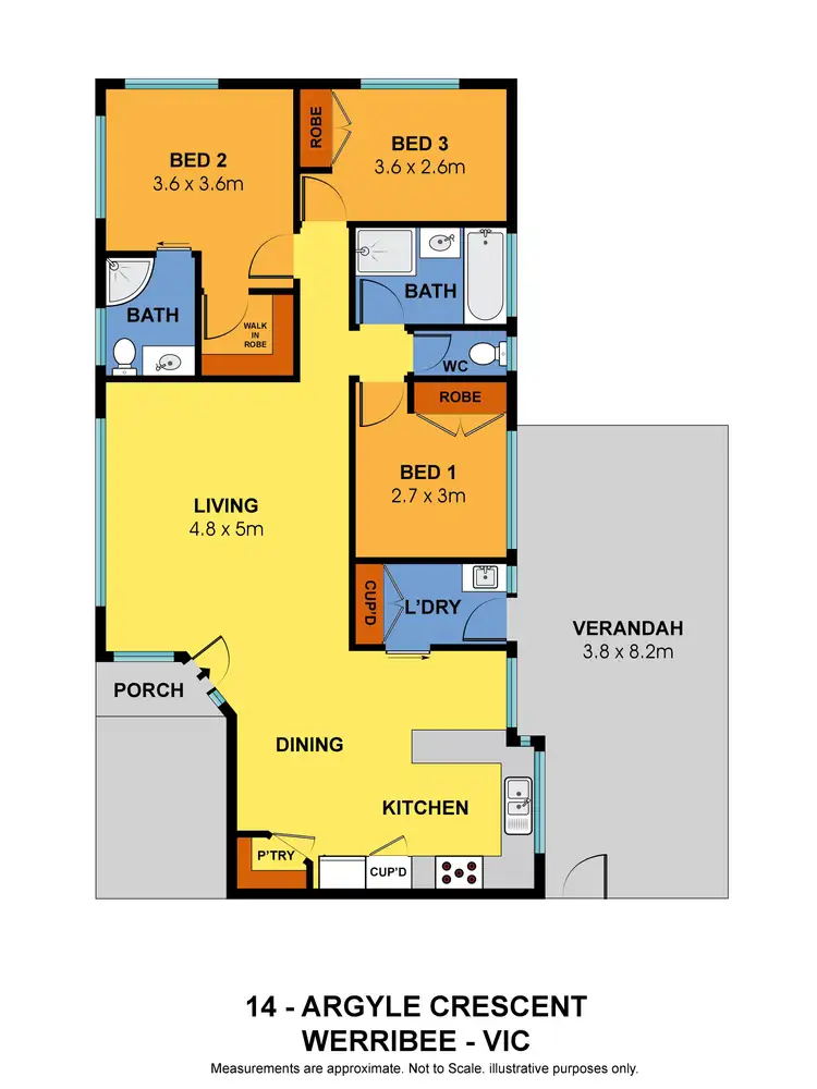 Floorplan of Homely house listing, 14 Argyle Crescent, Werribee VIC 3030
