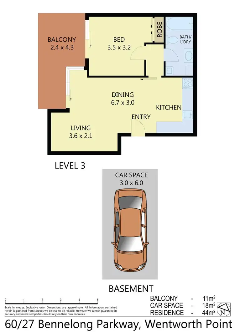 Floorplan of Homely apartment listing, 60/27 Bennelong Parkway, Wentworth Point NSW 2127
