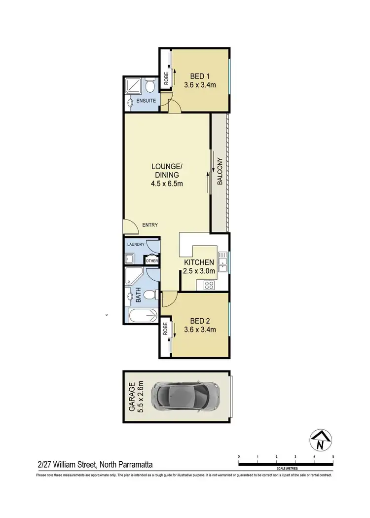 Floorplan of Homely apartment listing, 2/27 William Street, North Parramatta NSW 2151