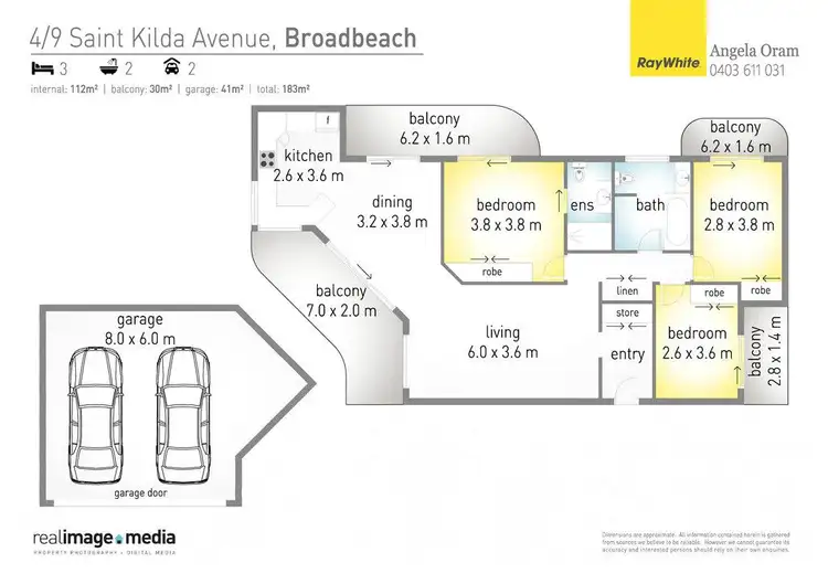 Floorplan of Homely unit listing, 4/9 St Kilda Avenue 'Sapphire Palms', Broadbeach QLD 4218