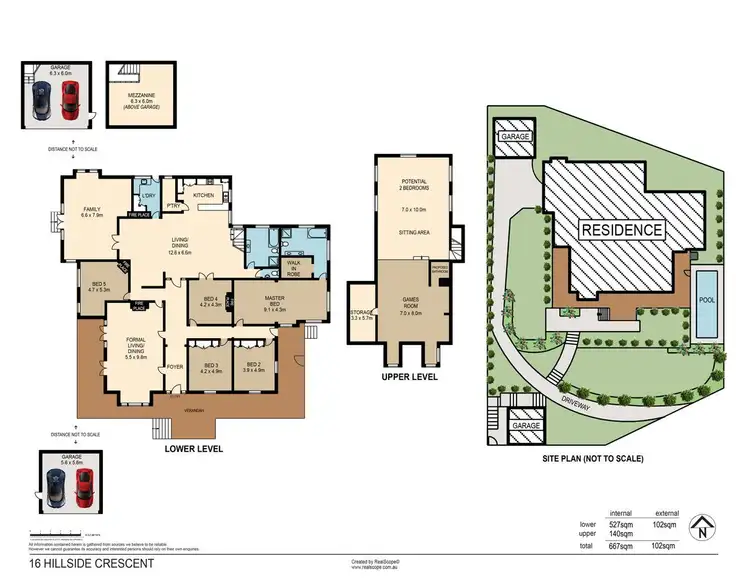 Floorplan of Homely house listing, 16 Hillside Crescent, Hamilton QLD 4007