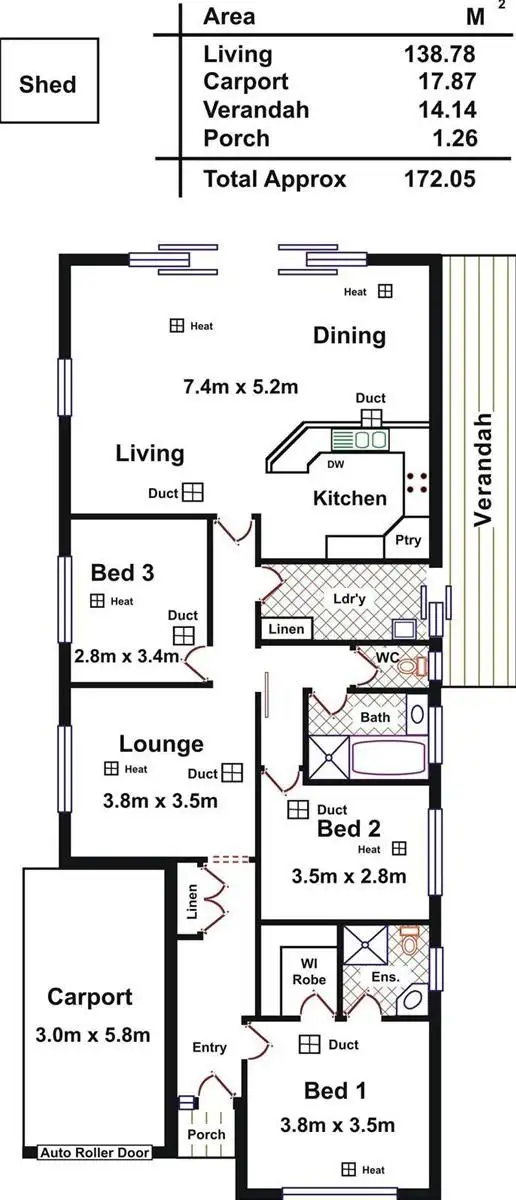 Floorplan of Homely house listing, 22 Potts Road, Evanston Park SA 5116