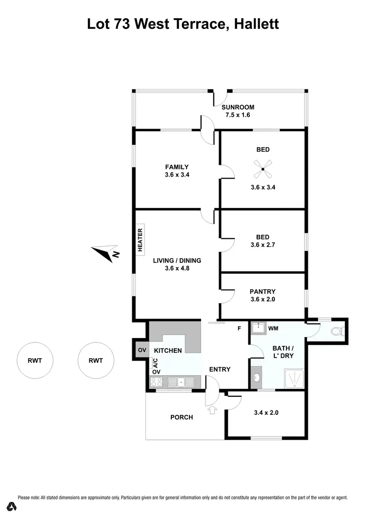 Floorplan of Homely house listing, 73 West Terrace, Hallett SA 5419