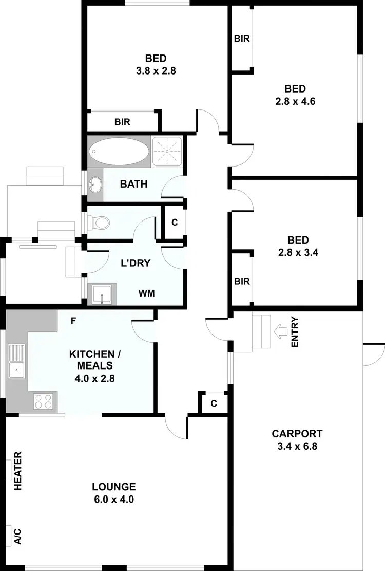 Floorplan of Homely house listing, 62 Tyquin Street, Laverton VIC 3028
