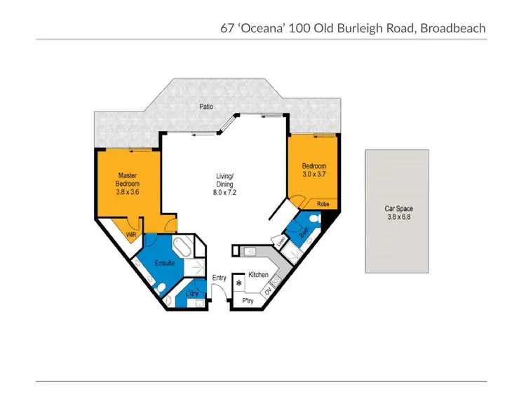Floorplan of Homely apartment listing, 67 'Oceana On Broadbeach' 100 Old Burleigh Road, Broadbeach QLD 4218