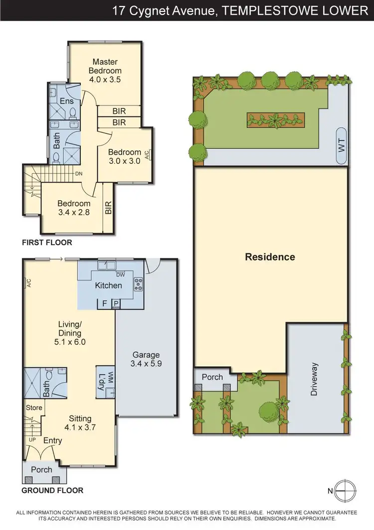 Floorplan of Homely townhouse listing, 17 Cygnet Avenue, Templestowe Lower VIC 3107